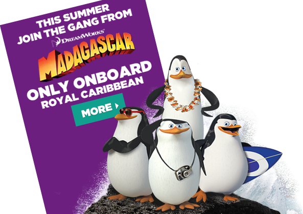 Join the gang from madagascar. This summer only onboard Royal Caribbean!