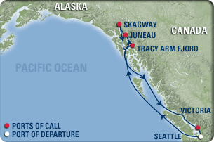 Alaska Cruise Map