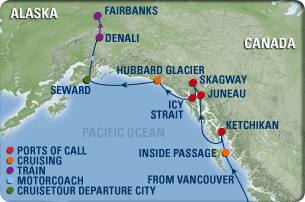 Alaska Cruisetour Map