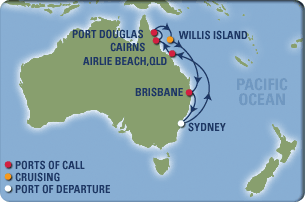 Australia Cruise Map