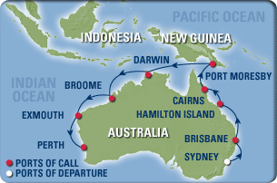 Australia Cruise Map