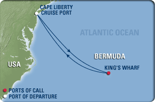 Bermuda Cruise Map