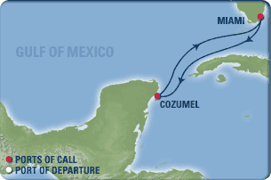 Western Caribbean Cruise Map