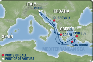 Mediterranean Cruise Map
