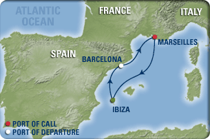 Mediterranean Cruise Map