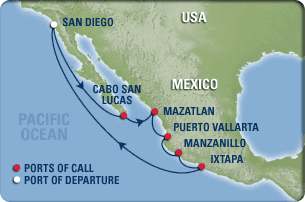 Mexico Cruise Map