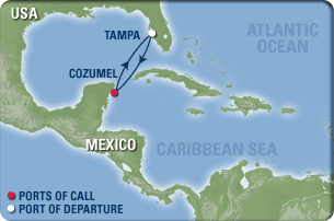 Mexico Cruise Map