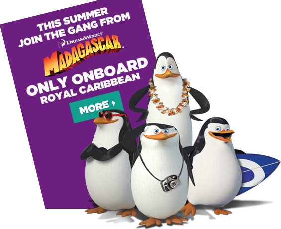 Join the gang from Madagascar. This summer only onboard Royal Caribbean!