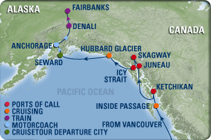 Alaska Cruisetour Map