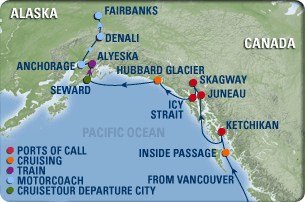 Alaska Cruisetour Map