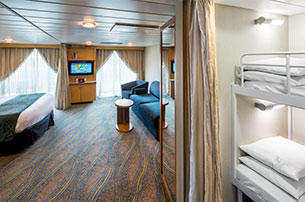 seas allure balcony royal spacious ocean ultra caribbean cruise ship accessible beds two sofa double twin pullman bed bunk international