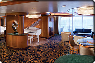 royal suite seas enchantment vision balcony bedroom caribbean grandeur suites stateroom grand cabin cruisebe staterooms ship international amenities throughout basic