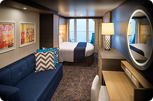 Deluxe Obstructed Ocean View Stateroom with Balcony On ...