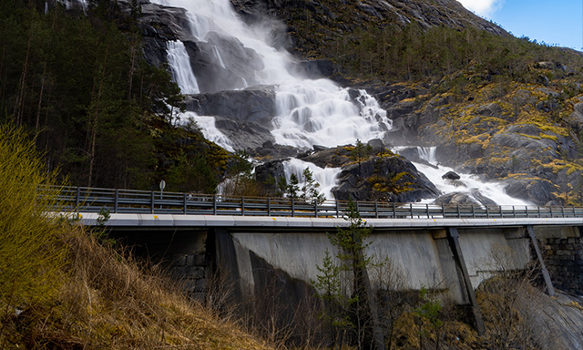 Akrafjord and Langfoss Waterfall	