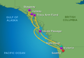 Map Of Alaska Cruise Ship Routes - Map of world